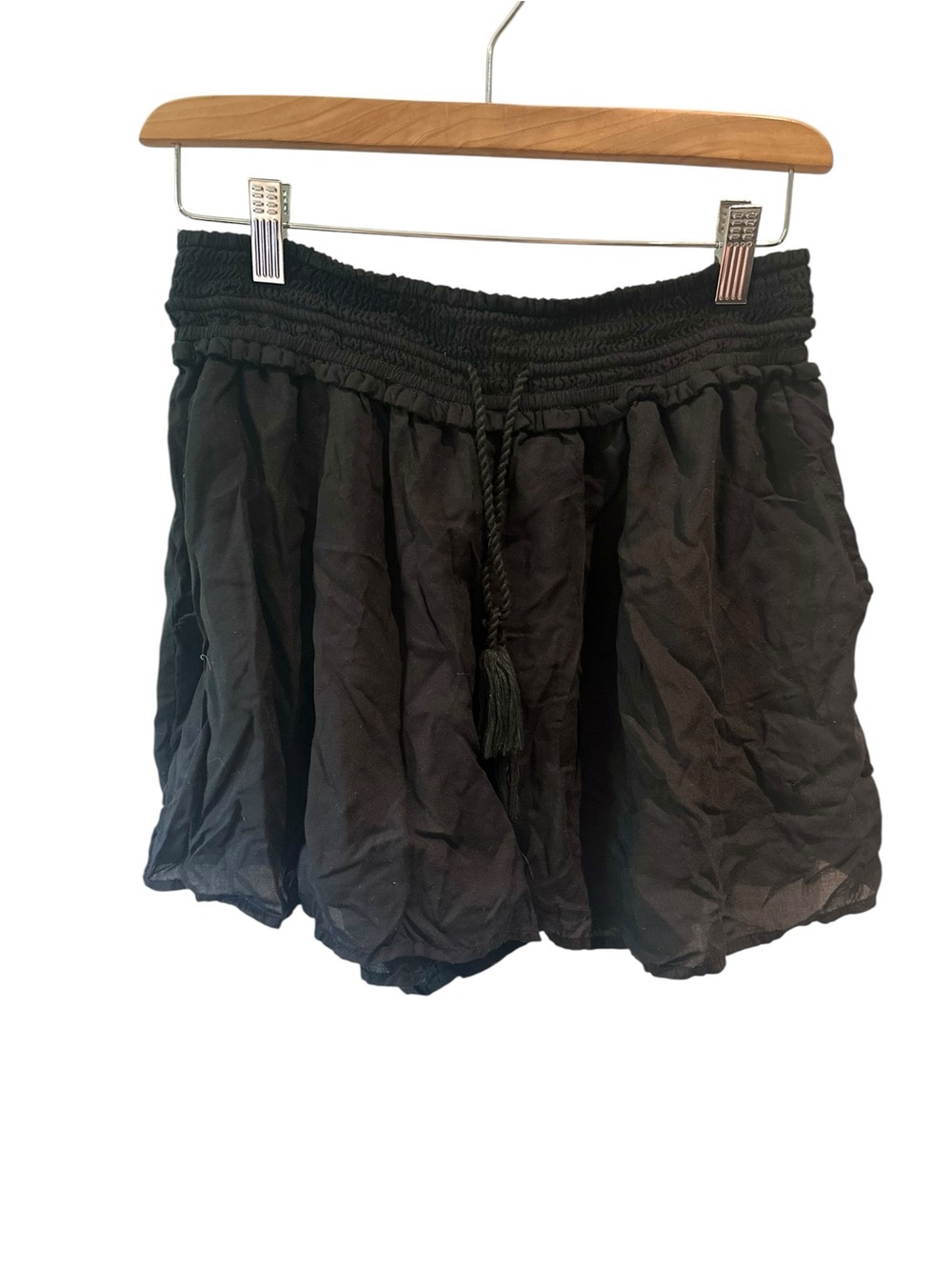 Wilfred Aritzia High‎ Waisted Flowy Shorts Black 100% Modal Size Medium